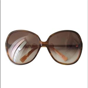 OLIVER PEOPLES  Brown Oversized Chelsea Sunglasses